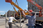В Волгограде памятник Александру Невскому сняли с постамента